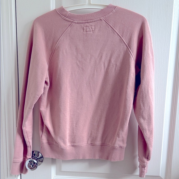 Pact 100% organic cotton women PINK Crewneck Terry Sweatshirt size S - Picture 7 of 9
